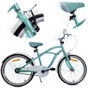 ВЕЛОСИПЕД ДЛЯ ДЕВОЧКИ ДЕТСКИЙ ВЕЛОСИПЕД 20 ДЮЙМОВ, МЯТА, Брызговики, Светоотражатели