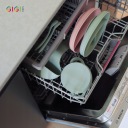 Силіконова дитяча миска з присоскою Кругла миска BPA Free Beige 6м