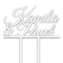 Белый топпер для торта Имена Свадьба Свадьба TŚB-7