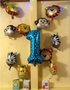 Фольгированные воздушные шары с животными, набор из 10 штук на день рождения