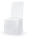 Матовый белый чехол на стул с украшениями для причастия
