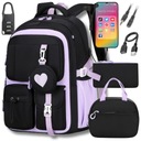 ШКОЛЬНЫЙ РЮКЗАК ДЛЯ ДЕВОЧКИ ШКОЛЬНЫЙ РЮКЗАК СУМКА ДЛЯ ЛАНЧБОКС ШКОЛЬНЫЙ РЮКЗАК 7-в-1