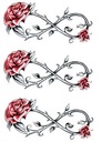 Сильная временная татуировка Розы знак бесконечности INFINITY TM118