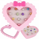 PRSTENE S PERLAMI V SRDIEČKU PRE DIEVČATKO, FAREBNÉ PERLY