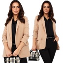 КУРТКА ЖЕНСКАЯ ПИДЖАК-ЧЕХОЛ ЭЛЕГАНТНАЯ КЛАССИЧЕСКАЯ ЖЕНСТВЕННАЯ 44 XXL КАРАМЕЛЬ