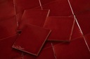 Červené keramické obklady stien jednofarebné - 10 kusov- Rojo Cereza Kolekcia Płytki ceramiczne Talavera