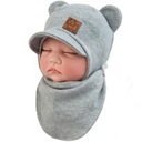 CZAPKA APASZKA DLA NOWORODKA wiosna jesień 36-38cm