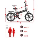 Pánsky/dámsky skladací mestský elektrický bicykel na dochádzanie do práce 560 W 10,4 AH 35 km/h Hmotnosť 28 kg