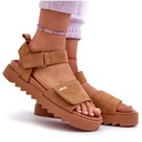 САНДАЛИИ ЖЕНСКИЕ НА ПЛАТФОРМЕ ЭКО ЗАМША BIG STAR NN274705 КОРИЧНЕВЫЙ 39