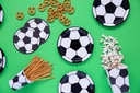 Воздушные шары, тарелки, чашки, салфетки, день рождения, футбол с футбольным мячом
