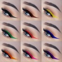 12 COLORES EYELINER EN PLYNIE IMPERMEABLE LATWY EN NOSZENIU MAKIJAZ MATE 