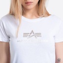 Alpha Industries Dámske Tričko s krátkym rukávom New Basic T Wmn Foil Print Dominujúci materiál bavlna