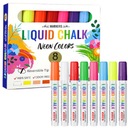 Маркеры жидкие меловые неоновые цвета 8 цветов.