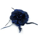 Kwiat róża piórka broszka/spinka szafirowa Marka Allmaro