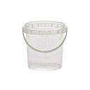 Ведро прозрачное с крышкой 1 л, 1 шт.