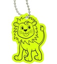 Светоотражающий кулон на цепочке для рюкзака с брелоком «Лев»