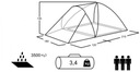 ТУРИСТИЧЕСКАЯ ПАЛАТКА ФУРАН 3 PRO ACAMPER 3500мм H2O