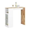 SoBuy Барный стол Высокий обеденный стол Кухонный книжный шкаф Полка-чердак FWT99-WN