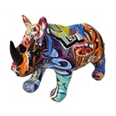 Коллекция статуй носорога Прочные декоративные творческие абстрактные граффити