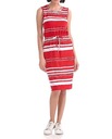U.S. Polo Assn. midi šaty červené pruhy M Dominujúca farba červená