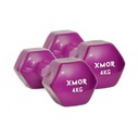 Виниловые гантели 2x 4 кг XMOR (фиолетовые)