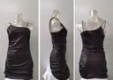 Сексуальное женское кожаное платье, черное кожаное сексуальное эротическое платье L