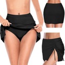 ЮБКА КУПАЛЬНИК С ВЫСОКОЙ ПОСАДКОЙ ЖЕНСКАЯ ЧЕРНАЯ XL