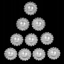 10 krystalicznie białych guzików imitujących perły Rodzaj inne nawlekane