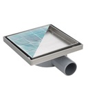 КВАДРАТНЫЙ ВРАЩАЮЩИЙСЯ ЛИНЕЙНЫЙ СЛИВ DL07 360 FIX G1 SATIN 10x10 CM