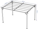 PERGOLA SPRINT PLUS терраса на крыше 3х4 м Антрацит/Серый с рулонными шторами