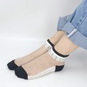 2x Bavlnené ponožky dámske Bezšvové Členkové Ponožky Transparentné 35-38 Model ŚMIESZNE,KOLOROWE,KRÓTKIE