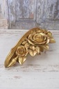 Zlatá konzola na stenu - Polica s ružami - Ruža Hĺbka produktu 12 cm