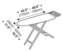 Poťah na žehliacu dosku 115x30 115x35 120x38 120x40cm 100% BAVLNA EAN (GTIN) 5907534728255