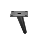 МАТОВАЯ ЧЕРНАЯ МЕБЕЛЬНАЯ НОЖКА, УГЛОВАЯ, КОНИЧЕСКАЯ H100 SL012S