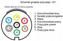 CLAVIJA 7-BIEGUNOWA RANURA ELÉCTRICO PARA REMOLQUE PLÁSTICO 12V KAMPER 