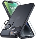 ЧЕХОЛ ДЛЯ iPhone 14 PLUS МАТОВЫЙ ЧЕРНЫЙ КЕЙС+СТЕКЛО
