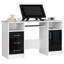 Компьютерный стол для офиса, белый, черный 124