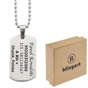 Жетон на цепочке + ГРАВИРОВКА + КОРОБКА