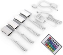 4x LED CLIP - RGB - ДЛЯ СТЕКЛЯННЫХ ПОЛОК - ВИТРИНЫ
