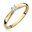 Złoty PIERŚCIONEK ZARĘCZYNOWY 333 z CYRKONIĄ r.13