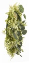 Veniec na dvere ladička zelená umelé kvety 45 Priemer 45 cm