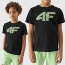 4F ФУТБОЛКА С ПРИНТОМ ДЛЯ МАЛЬЧИКОВ ДЕТСКАЯ ХЛОПКОВАЯ ФУТБОЛКА BASIC SS24