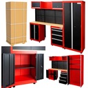 ZESTAW MEBLI REGAŁÓW WARSZTATOWYCH GARAŻOWYCH 13 elementów Holzmann WESS13