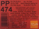 FILTRE HUILES PZL SEDZISZOW PP-4.7.4 PP474 HONDA ACCORD 2.0I CIVIC 1.4I 1.6Iphoto 16