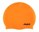 Силиконовая шапочка для плавания RAS, оранжевая.
