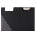 ПАПКА А4 С ЗАЖИМОМ И ЧЕРНОЙ ПВХ-КРЫШКОЙ