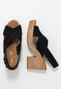 TOMS IBIZA sandále na platforme čierne kožené dreváky veľ. 42 Kód výrobcu 10013587