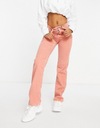 DESIGN Koralowe sztruksowe jeansy W34 L32 Kolor różowy