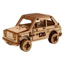 Drevené 3D puzzle Mechanické pretekárske auto 3 Wooden.City