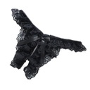 КРУЖЕВНЫЕ ЧЕРНЫЕ СТРИНГИ С ДЫРКОЙ, СЕКСУАЛЬНЫЕ